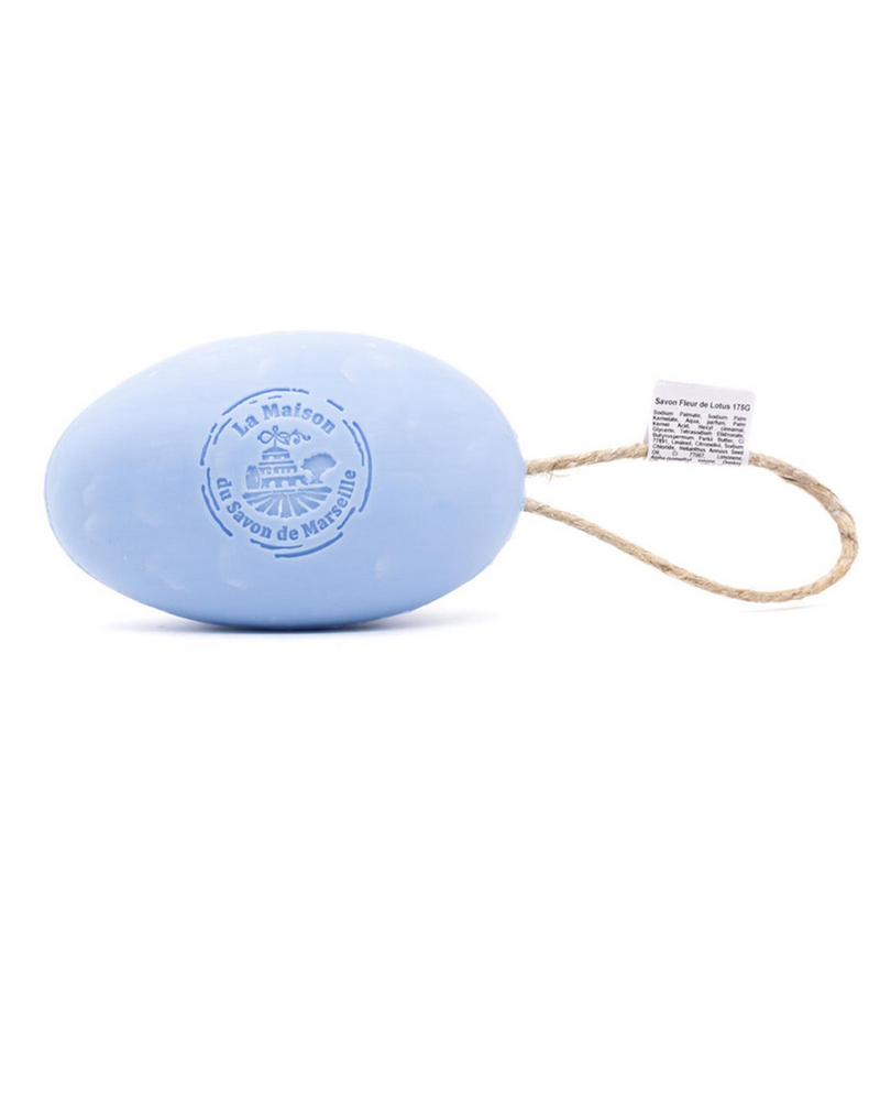 Ovale Seife mit Kordel Lotusblüte 175 g