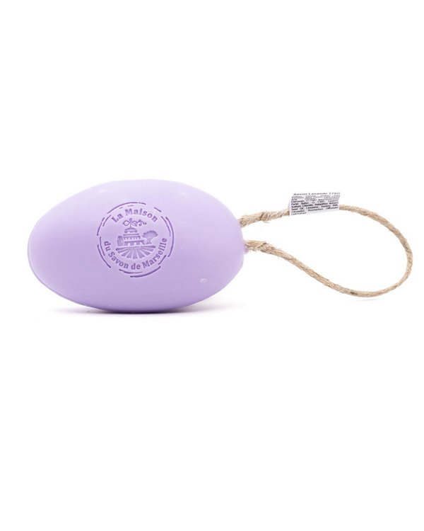 Ovale Seife mit Kordel Lavendel 175 g