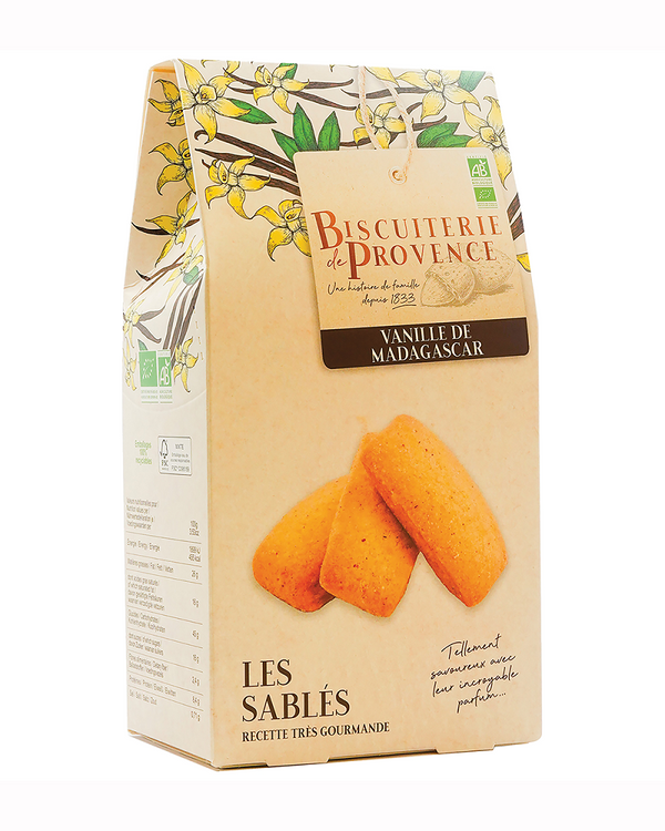 Bio Buttersandkekse mit Vanille 120 g - Biscuiterie de Provence