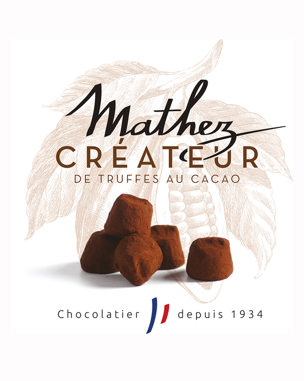 Schokoladentrüffel 'Fantaisie' mit Marc de Champagne (Truffes Fantaisie) 250 g - Mathez