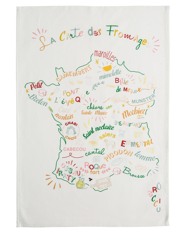 Geschirrtuch Fromages et Régions