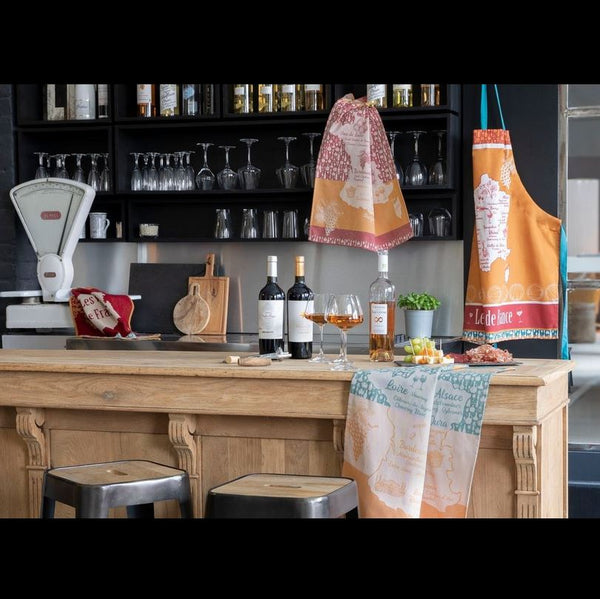 Geschirrtuch Jacquard 'Vins rouges de France'