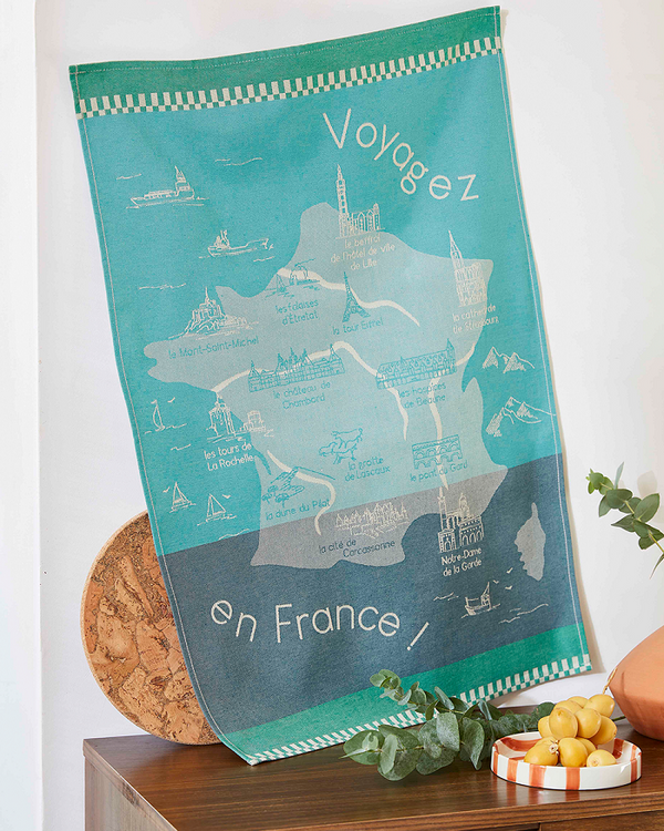 Geschirrtuch Jacquard Voyagez en France