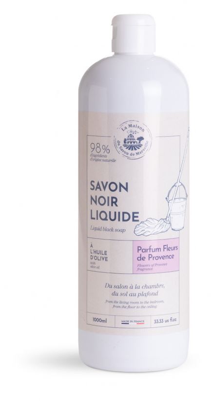 Schwarze Seife flüssig Blumen der Provence 1 Liter