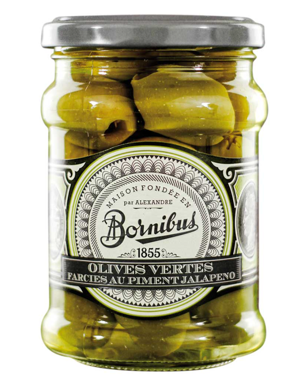 Grüne Oliven gefüllt mit Jalapeño Chilli 270 g