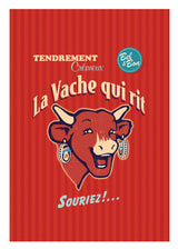 Geschirrtuch Jacquard 'La Vache qui rit' Rouge