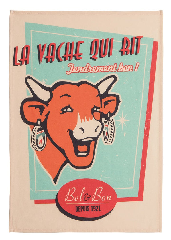 Geschirrtuch 'La Vache qui rit' rétro vanille