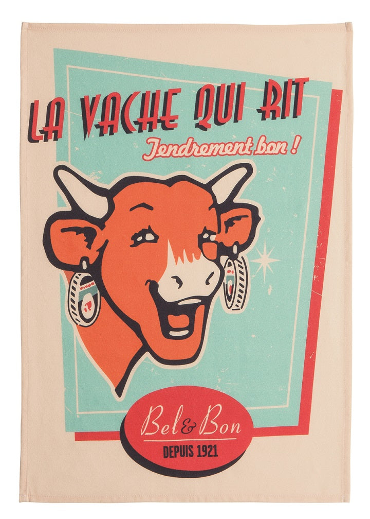Geschirrtuch 'La Vache qui rit' rétro vanille