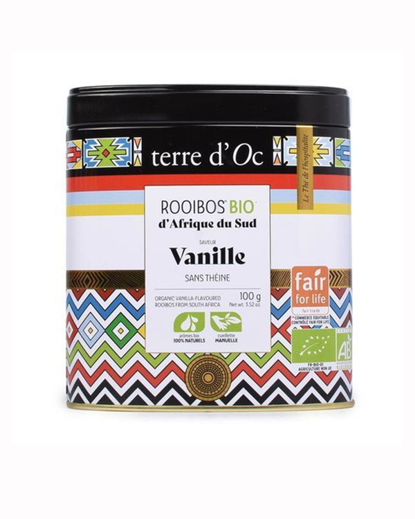 Bio Rooibos Tee mit Vanille "Rooibos à la vanille" Metalldose 100 g / DE-ÖKO-006