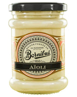 Bornibus Aioli im Glas mit schwarzem Schraubdeckel.