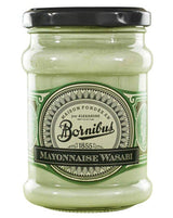Bornibus Mayonnaise Wasabi cremige grüne Feinkostsauce im Glas mit japanischer Wasabi-Note aus Frankreich von Maison Bornibus 1855