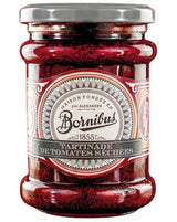 Bornibus Tapenade aus getrockneten Tomaten im Glas mit silberfarbenem Schraubdeckel.