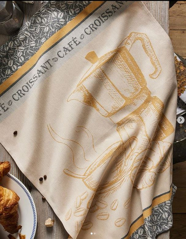 Geschirrtuch Jacquard 'Café croissant'
