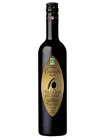 Castelas Natives Bio-Olivenöl in einer eleganten schwarzen Glasflasche mit Verschluss