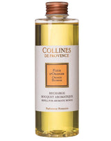 Collines de Provence Duftdiffuser Nachfüllung Orangenblüte in transparenter Flasche mit kupferfarbenem Schraubverschluss
