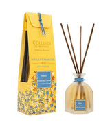 Collines de Provence Duftdiffuser Neroli & Baumwollblüte mit Duftstäbchen, Glasflakon und gelber Geschenkverpackung