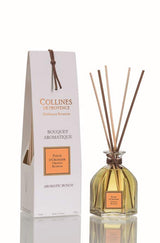 Collines de Provence Duftdiffuser Orangenblüte mit Glasflakon, Duftstäbchen und Verpackung