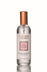 Collines de Provence Raumspray Antike Rose in transparenter Sprühflasche mit kupferfarbenem Deckel