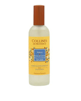 Collines de Provence Raumspray Neroli & Baumwollblüte in Flasche mit gelbem Etikett und kupferfarbenem Sprühkopf