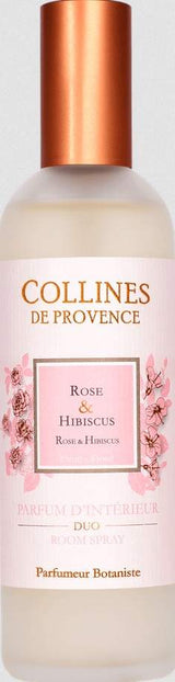 Collines de Provence Raumspray Rose & Hibiskus mit floralem, elegantem Duft für eine angenehme und harmonische Raumatmosphäre.
