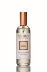 Collines de Provence Raumspray Weißer Tee in transparenter Sprühflasche mit kupferfarbenem Deckel