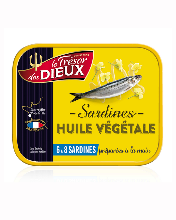 Sardinen in Pflanzenöl 173 g Dosenkonserve - Le Trésor des Dieux