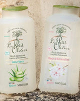 Le Petit Olivier Duschgele mit Aloe Vera und Mandelblüte für ein frisches und feuchtigkeitsspendendes Duscherlebnis