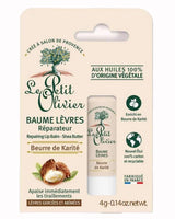 Le Petit Olivier reparierender Lippenbalsam mit Sheabutter in Kartonverpackung