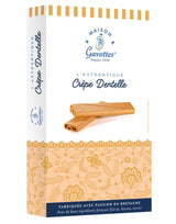 Maison Gavottes Crêpe Dentelle Original in weiß-goldener Verpackung mit zwei knusprigen Crêpe-Röllchen