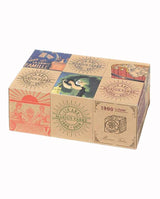 Marius Fabre Geschenkbox mit sechs Marseille-Seifen und historischem Dekor