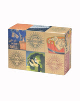 Marius Fabre Geschenkbox mit sechs Marseille-Seifen und historischem Dekor