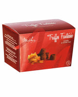Mathez Truffes Fantaisie Caramel au beurre salé 250 g Verpackung mit Kakao-Trüffeln und gesalzenem Karamellgeschmack in roter Geschenkbox