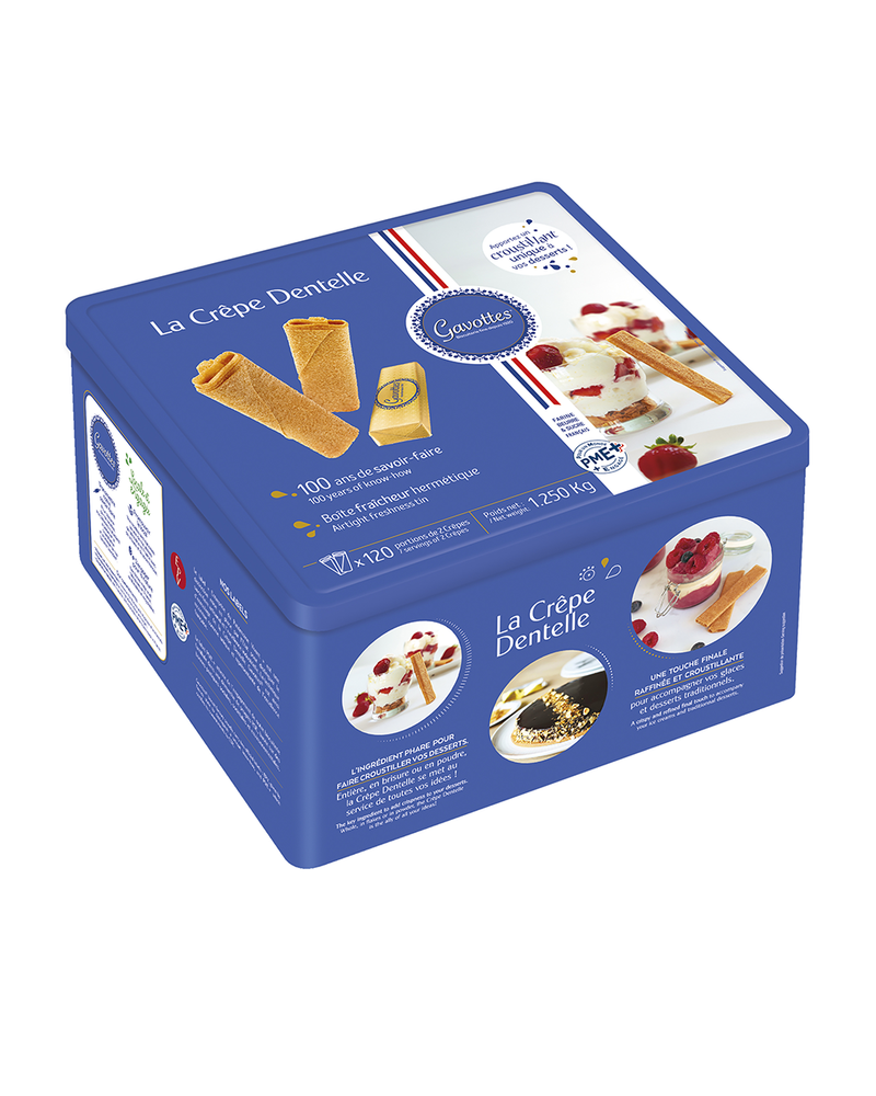 Waffelröllchen Natur 1,25 kg Metallbox