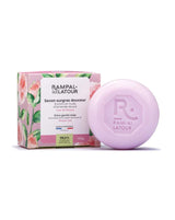 Rampal Latour Seife Rose aus Grasse mit rosafarbener runder Seife und floral gestalteter Verpackung