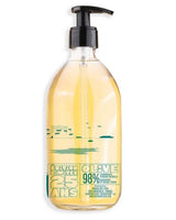 Panier des Sens Jubiläums-Flüssigseife Olive in Glasflasche, Rückansicht