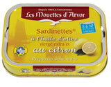 Sardinettes (kleine Sardinen) mit Zitrone 100 g Dosenkonserve - Les Mouettes d'Arvor