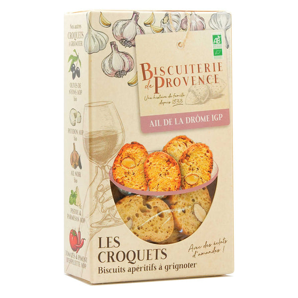 Bio Croquets mit Knoblauch aus der Drôme 90 g - Biscuiterie de Provence