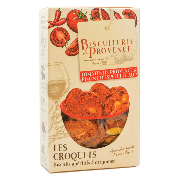 Croquets mit Tomaten aus der Provence und Espelette Pfeffer 90 g - Biscuiterie de Provence