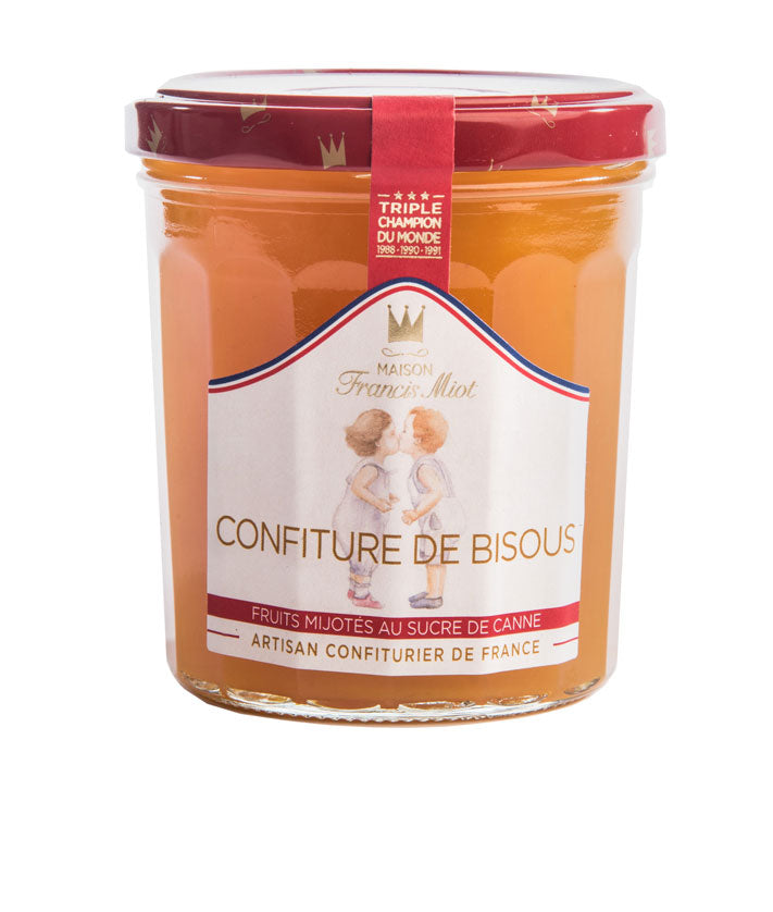 Fruchtaufstrich 'Confiture de Bisous' mit Klementine und Pfirsich 340 g - Francis Miot