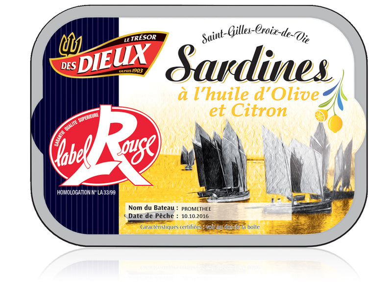 Sardinen in Olivenöl Extra mit Zitrone "Label Rouge" 115 g Dosenkonserve