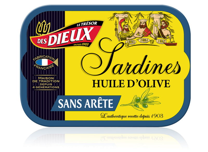 Sardinen in Olivenöl ohne Gräten 115 g Dosenkonserve - Le Trésor des Dieux
