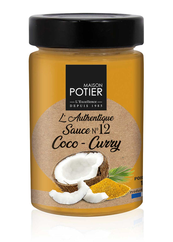 Kokos-Curry-Sauce (Sauce Coco-Curry) 180 g - Maison Potier
