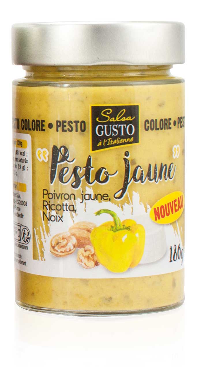 Gelbes Pesto mit gelber Paprika, Ricotta und Walnüssen 180 g - Maison Potier