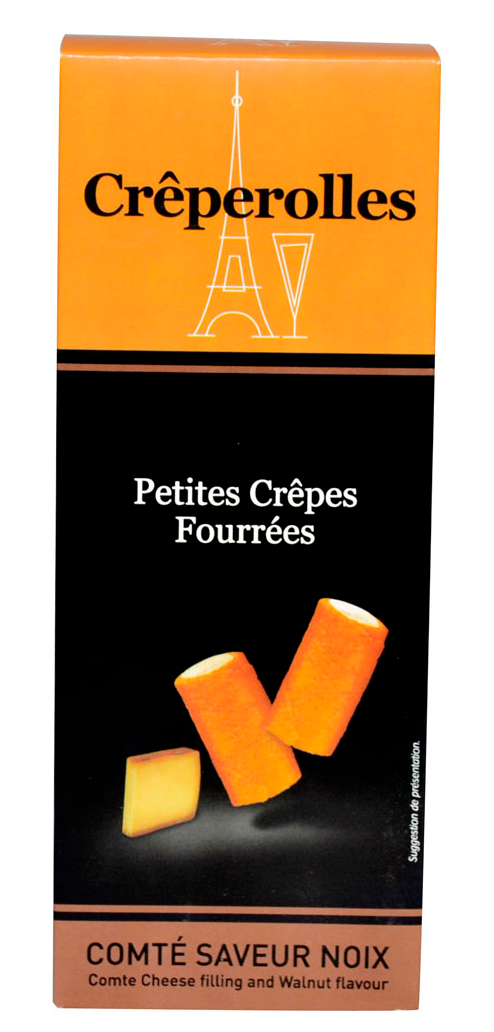 Mini Crêpes mit Comte-Nuss-Füllung 100 g