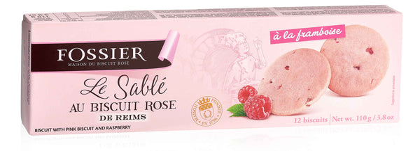 Rosa Buttersandgebäck mit Himbeer (Le Sablé au Biscuit Rose) 110 g - Maison Fossier
