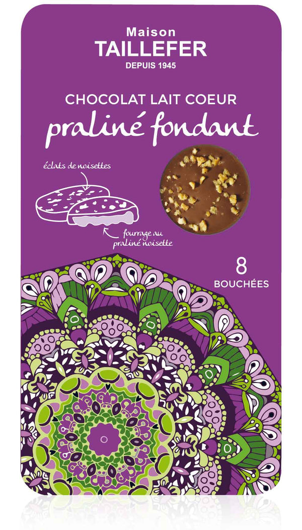 Vollmilch-Schokoladenbouchées mit Praliné-Füllung 75 g - Maison Taillefer