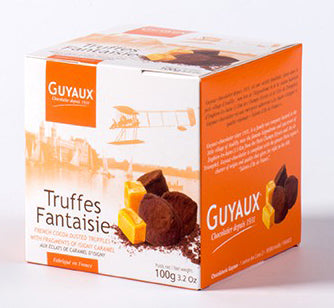 Schokoladentrüffel (Truffes Fantaisie) mit Karamell-Stückchen 100 g - Chocolaterie Guyaux