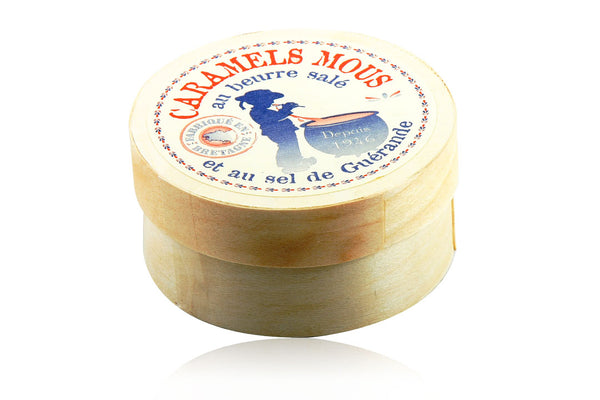 Gesalzene Butterkaramellbonbons in der Holzschachtel 50 g - La Maison d'Armorine