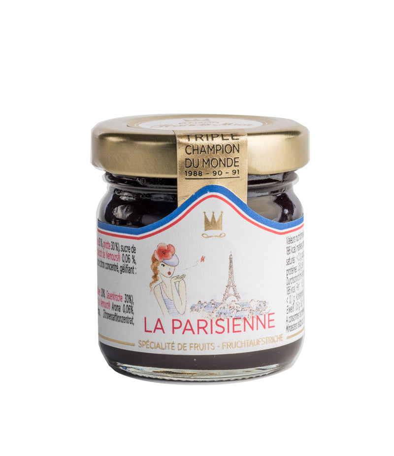 Fruchtaufstrich 'La Parisienne' mit Erdbeere, Sauerkirsche und Mohnblumenaroma 45 g - Francis Miot