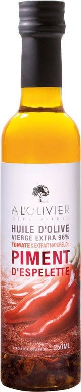Olivenöl mit Tomaten & Piment d'Espelette (Glasflasche) 250 ml